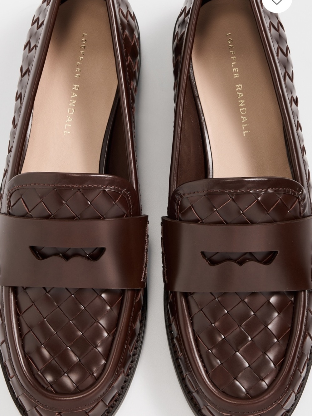 Loeffler Randall Women’s Brown Woven Leather Loafers